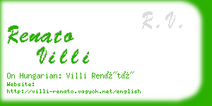 renato villi business card